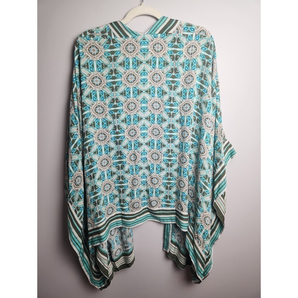 Catherines Springwater Gauze Kimono sz XL 1X  Geoprint nwt boho festival - Picture 4 of 8